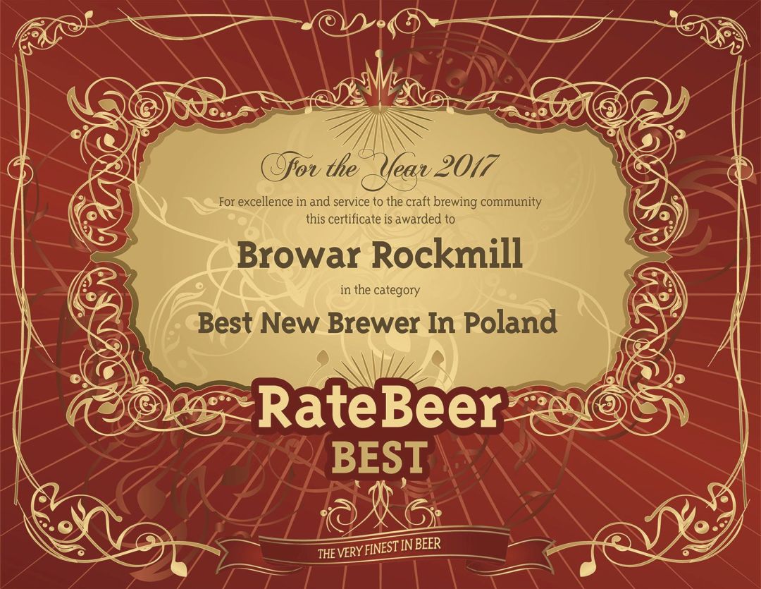 Dyplom "Best New Brewer In Poland"